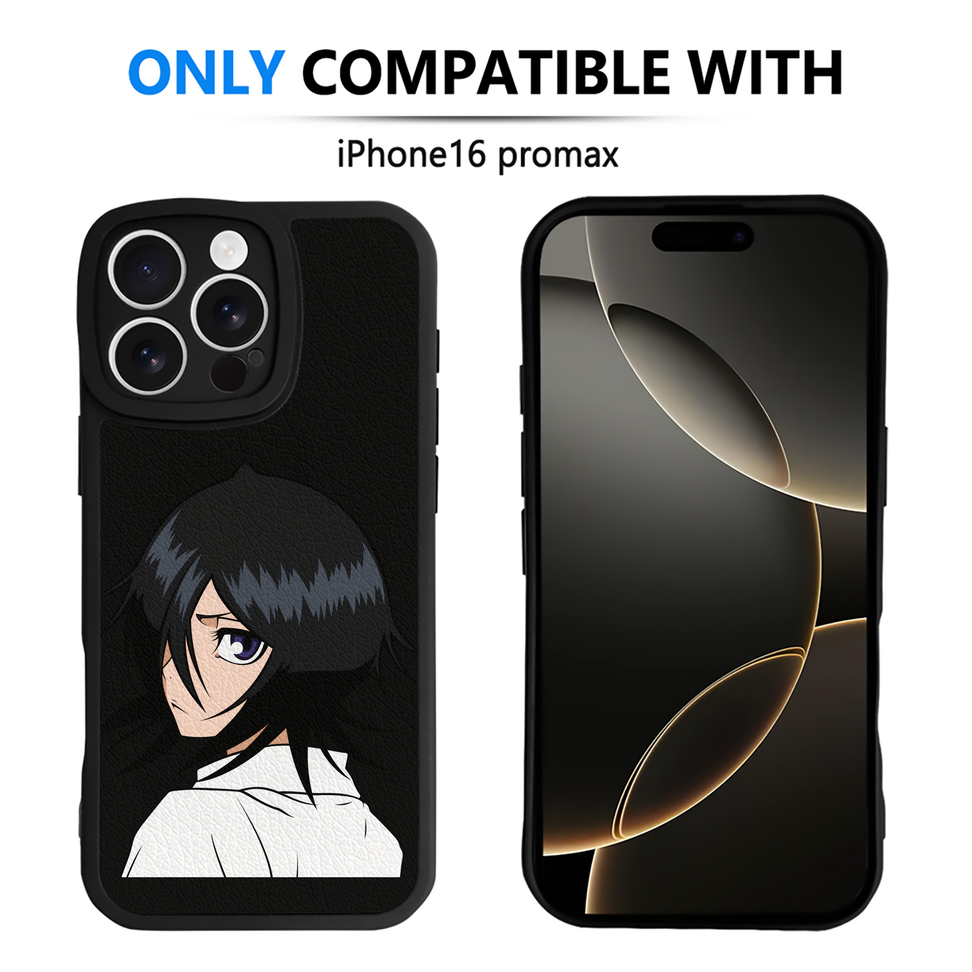 （画像用） ブリーチ 朽木ルキア BLEACH Kuchiki Rukia 【iPhone 16シリーズ対応】シリコンスマホケース（レザー調） 材質：シリコン